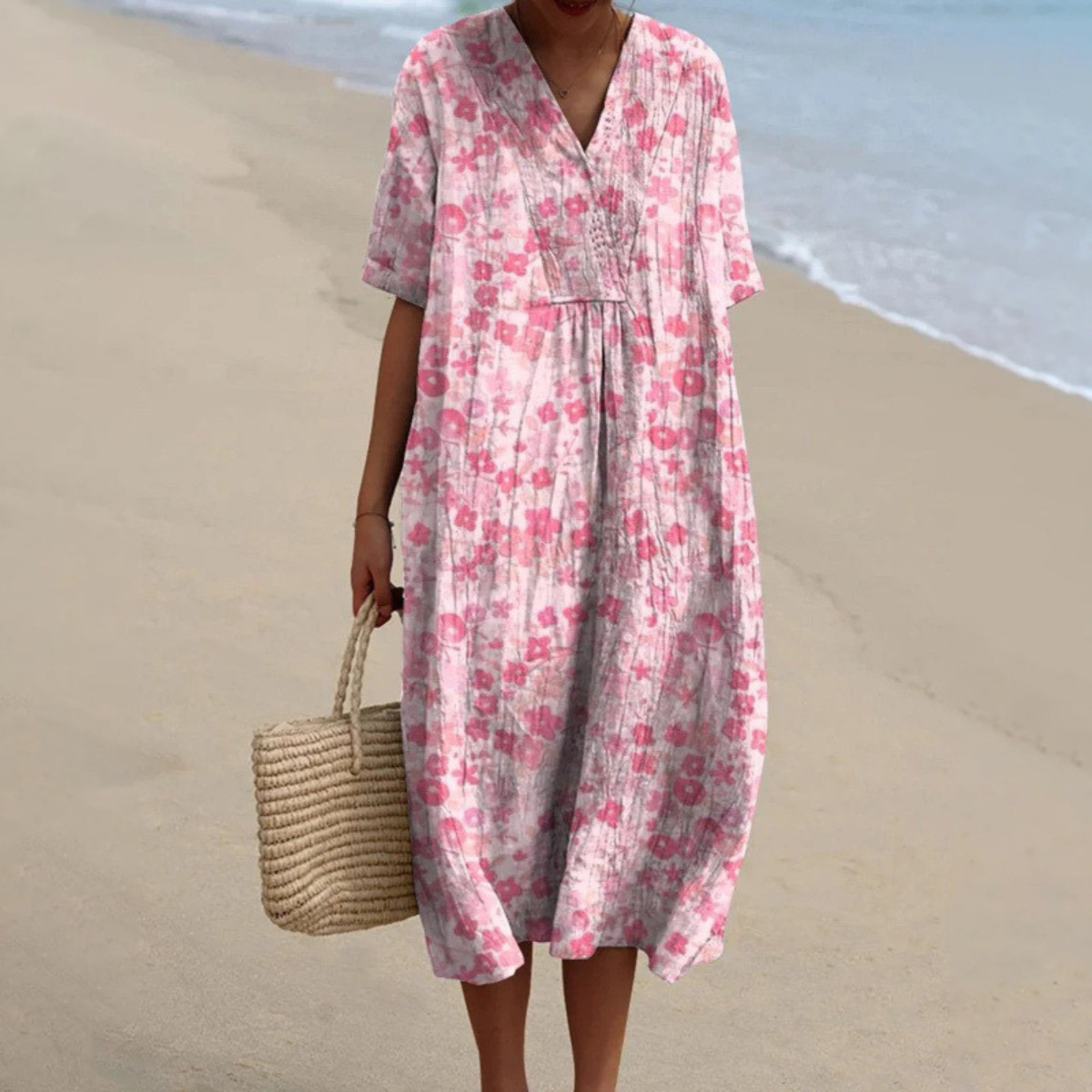 Elara™ | Light Floral Summer Dress