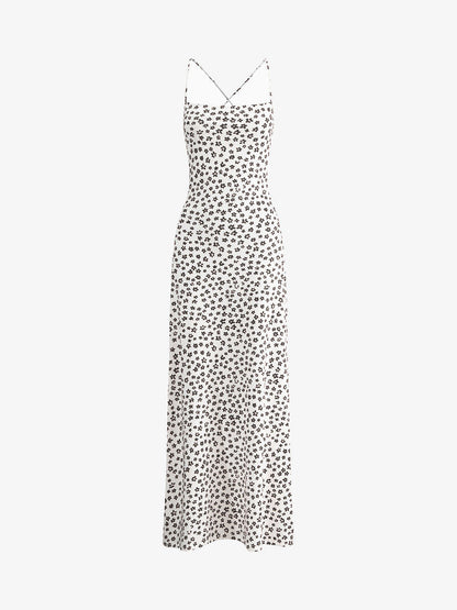 Holly Floral Print Backless Maxi Dress