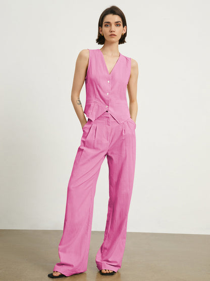 Lira Relaxed Fit Linen Pants Set