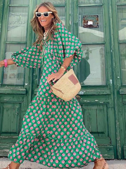 Luna Bohemian-Style Maxi Dress