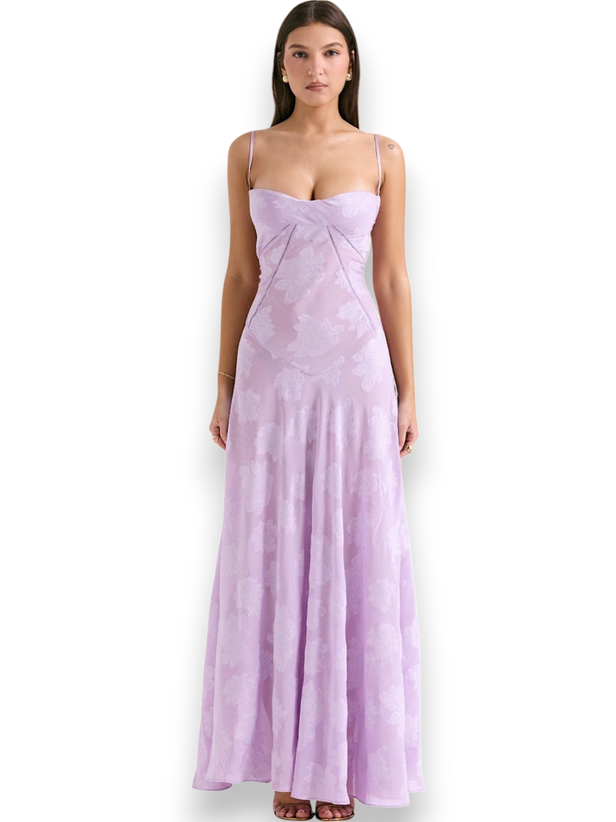 Amara Blossom Purple Floral Vintage Gown
