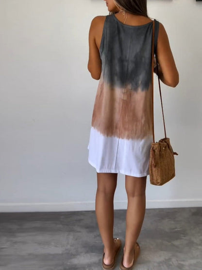Josie - Gradient Tie Dye Print Mini Dress