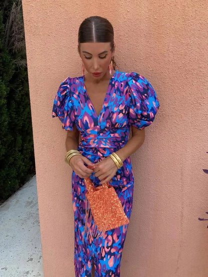 Elodie - Elegant Long Colorful Dress