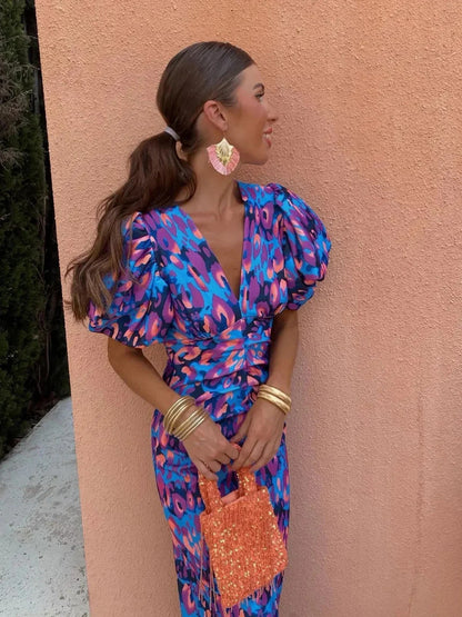 Elodie - Elegant Long Colorful Dress