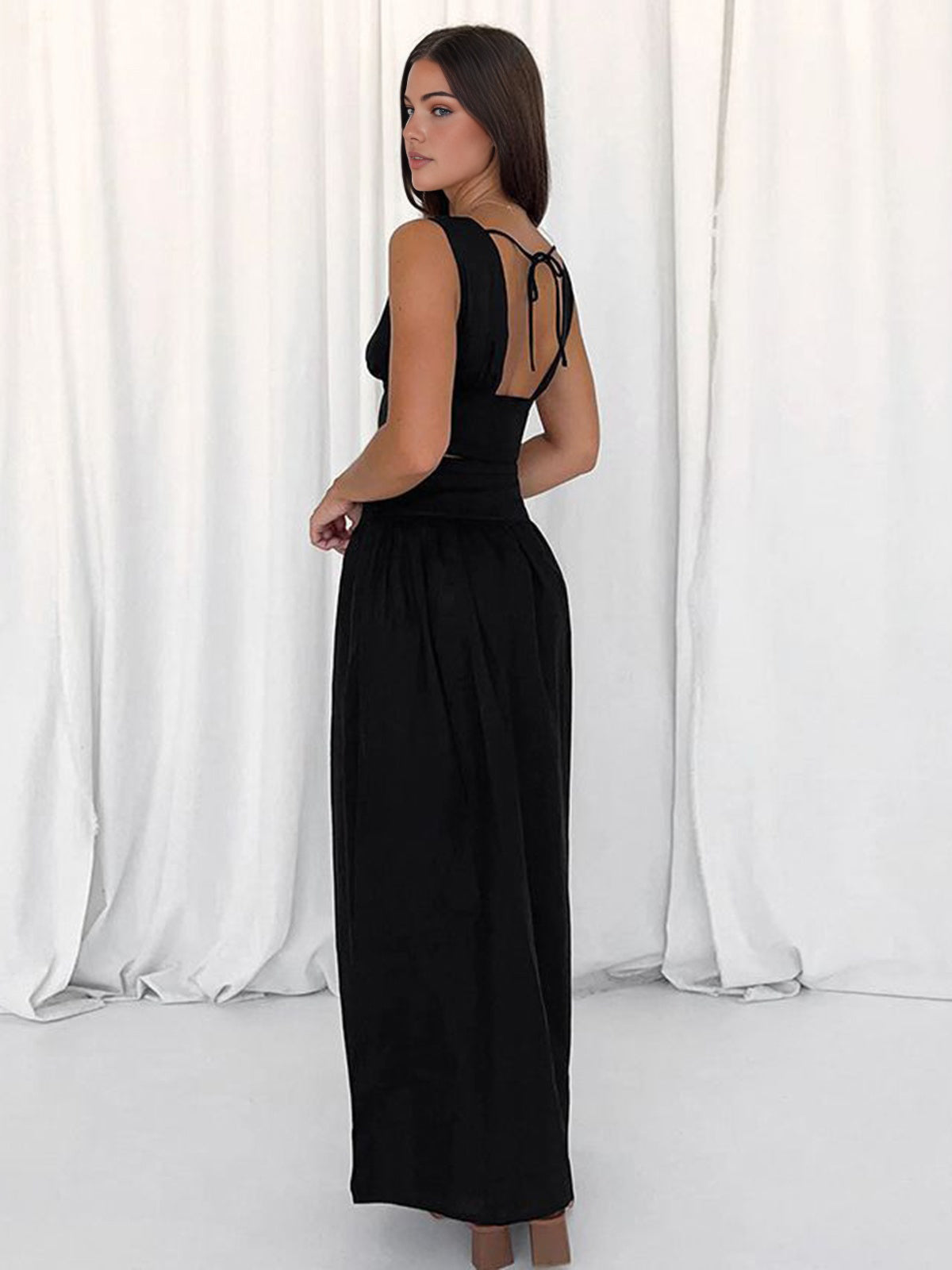 Kaia V-Neck Skirt Set
